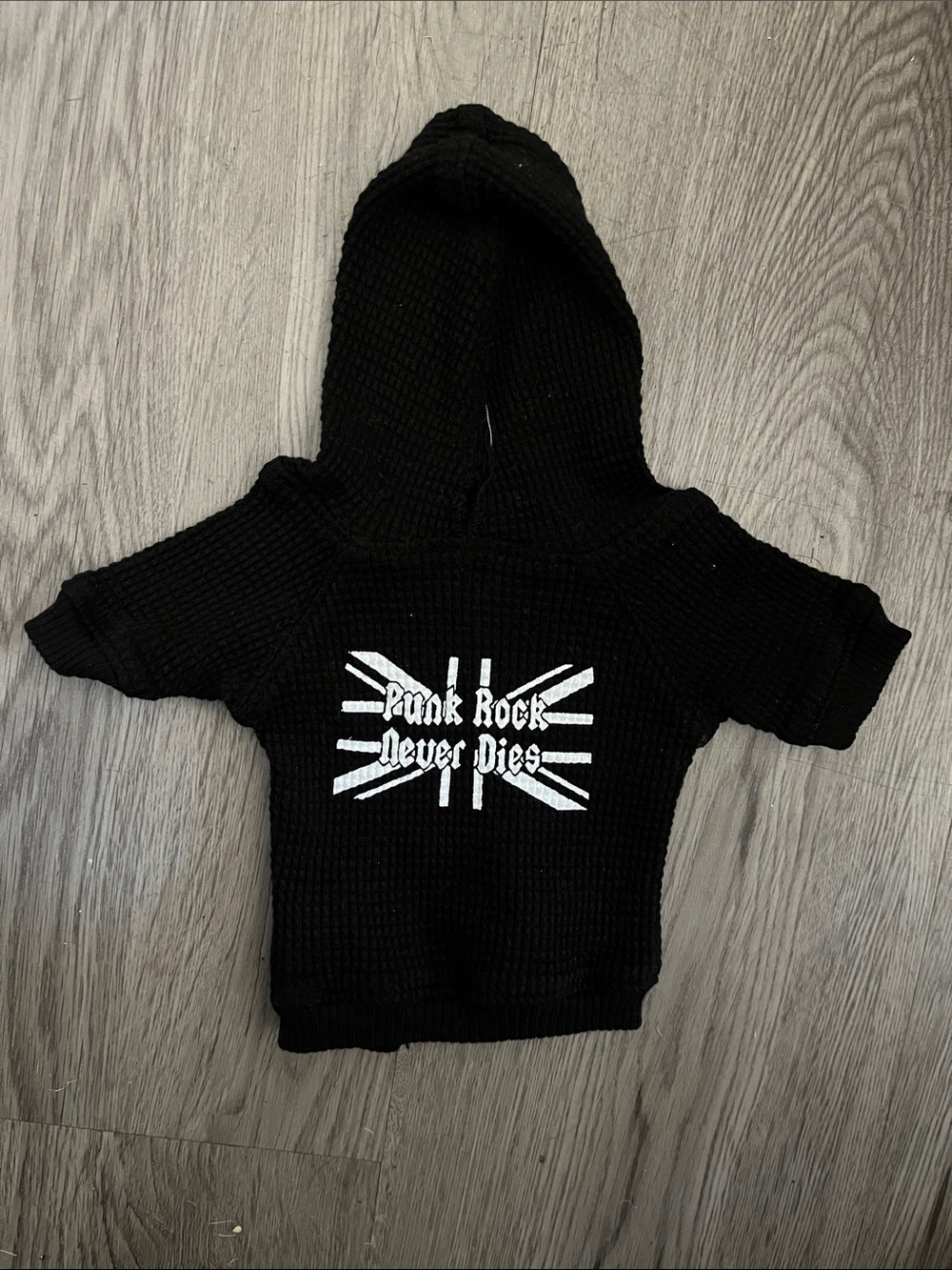 Black Punk Rock 'Never Dies' Dog Hoodie